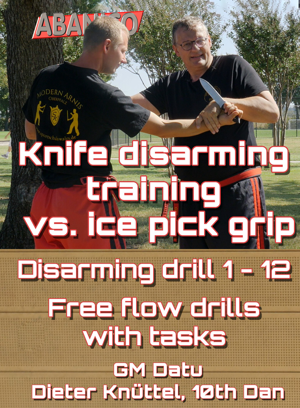 Knife disarming training ice pick grip en Abanico GmbH & Co. KG
