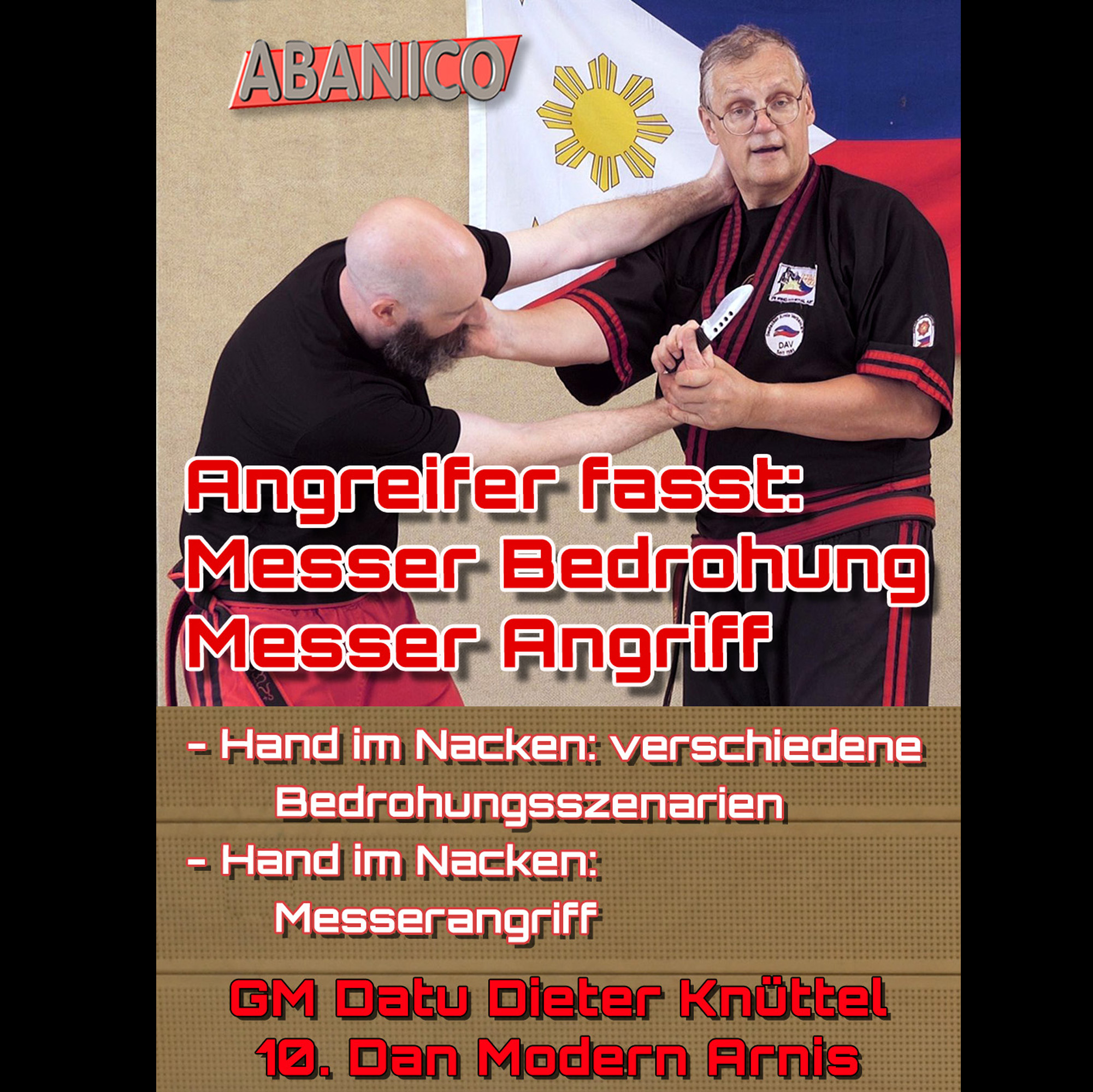 Bedrohung und Messer Angriff